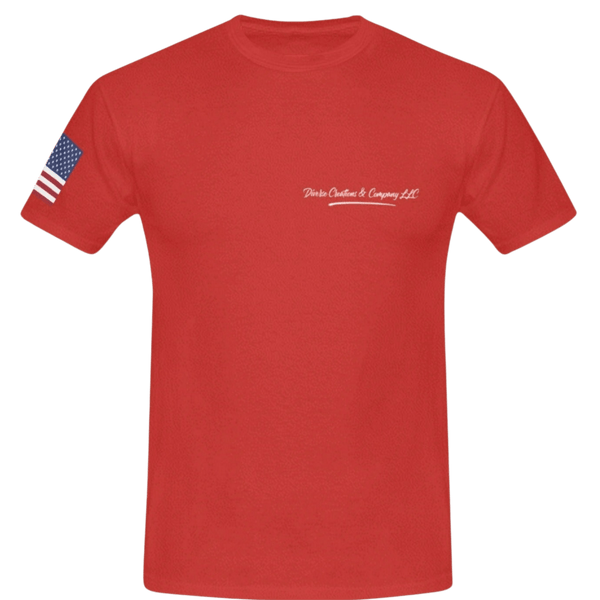 Stand Out In Style With Our Custom Men's Veterans T-Shirt - Diverse Creations & Company Men's T Shirt red 