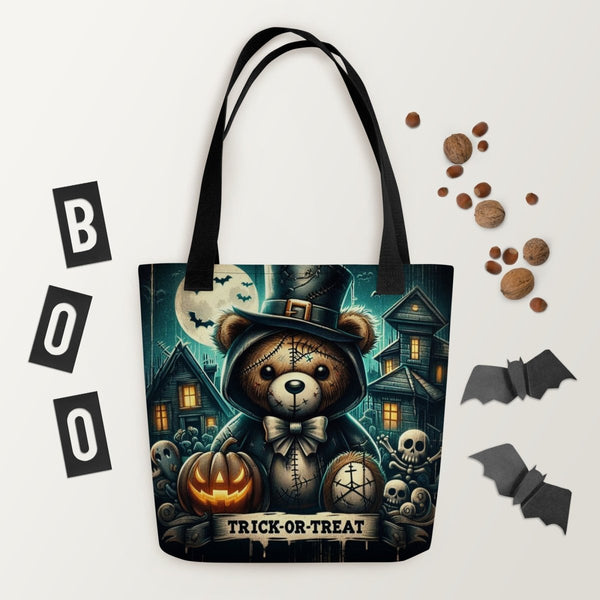 Stitched Scare Bear Trick Or Treat Tote Bag - Diverse Creations & CompanyScare bear tote bag