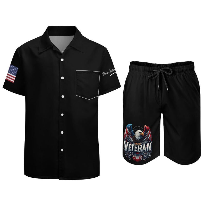 Two - Piece Men's Causal Shorts Shirt Set - Diverse Creations & CompanyTwo - Piece Men's Casual Shorts Shirt SetXS