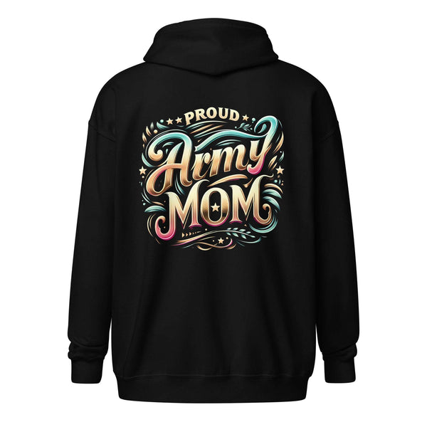 Proud Army Mom Heavy Blend Zip Hoodie