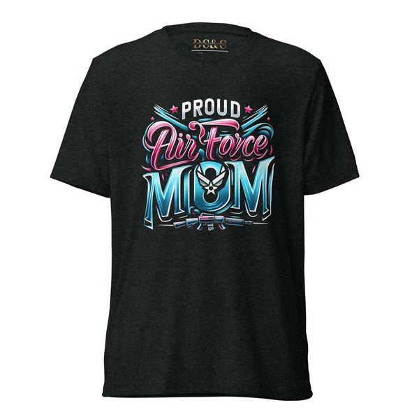 Proud Air force Mom Short Sleeve T-shirt black