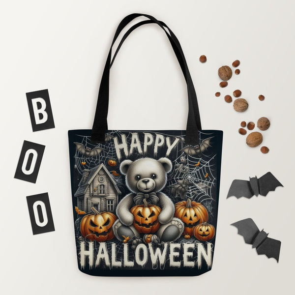 Vintage Halloween Bear Tote Bag - Diverse Creations & CompanyHalloween tote bag