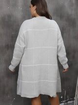 Women’s Plus Size Round Neck Sweater Dress - Diverse Creations & Companysweater dressGray