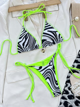 Zebra Print Halter Neck Bikini Set - Diverse Creations & CompanyHalter Neck Bikini SetMint Green