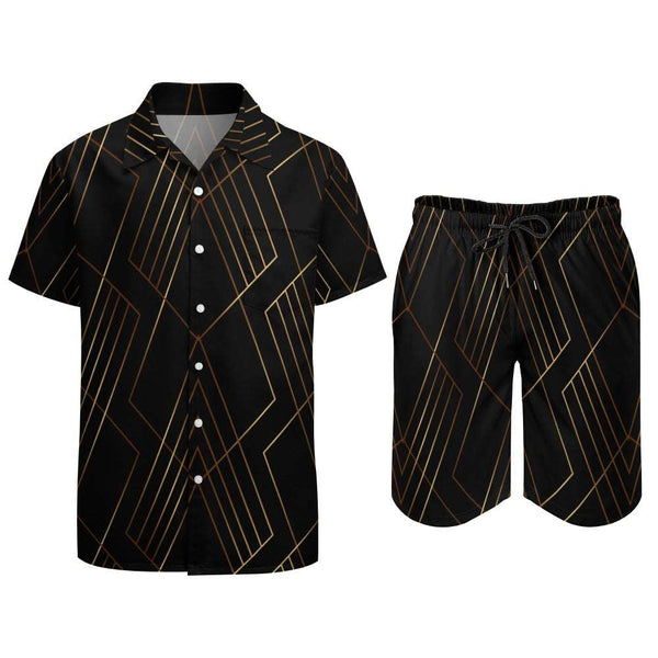 mens Black and Gold outfit set 