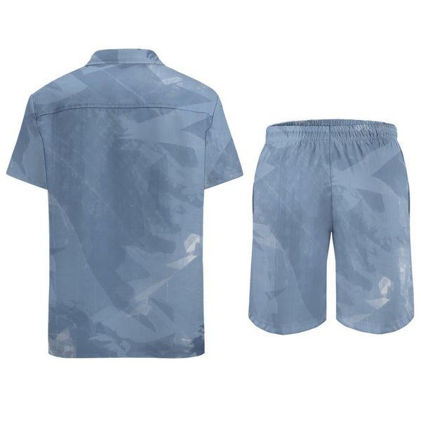 Gradient Blue Mens Shorts and Shirt Outfit Diverse Creations & Company