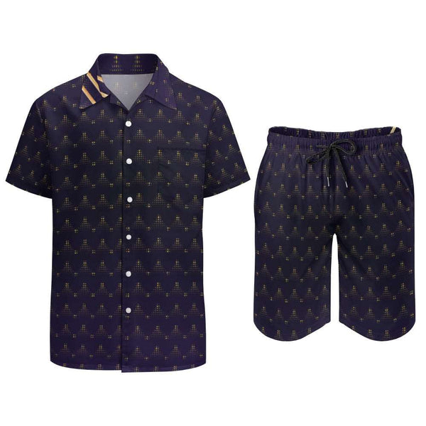 mens outfit set shorts shirt 