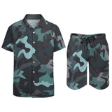 Blue Graphite camo mens shorts shirt outfit casual wear 