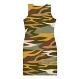 Camouflage Fitted Dress Diverse Creations & Company