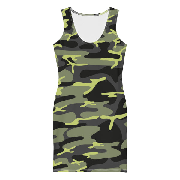 Camouflage Fitted Dress Diverse Creations & Company