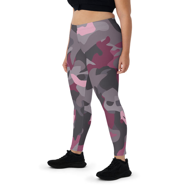 Camoflauge Purple and Gray Leggings Diverse Creations & Company
