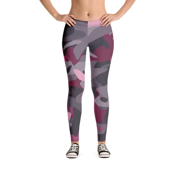Camoflauge Purple and Gray Leggings Diverse Creations & Company