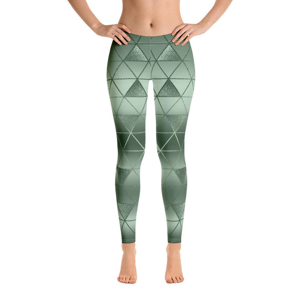 Sage Green abstract leggings 