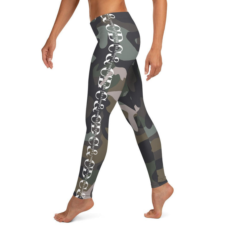 Camouflage leggings Typography 