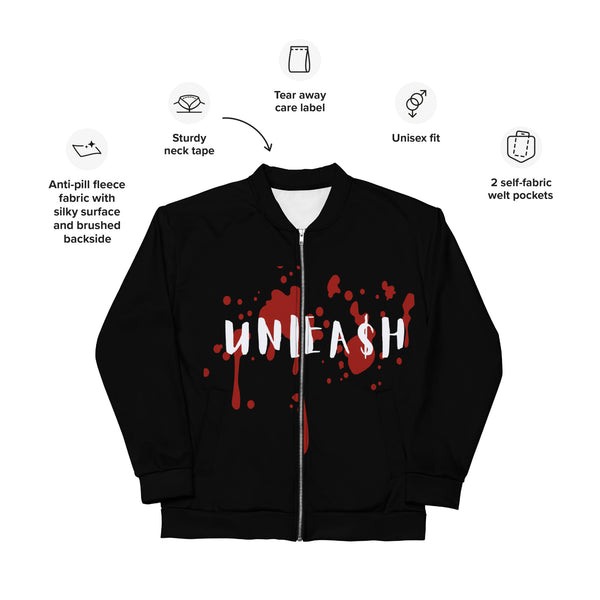 Unlea$h Graphic Bomber Jacket Diverse Creations & Company
