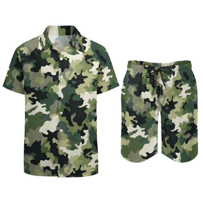 Digital Green Camouflage Two Piece Set - Diverse Creations & CompanyMens Two Piece OutfitXS