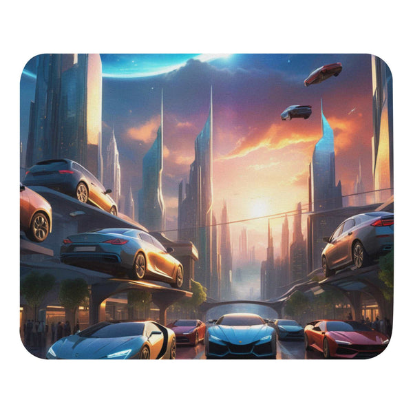 Fantasy Art 3D City Background Tall Buildings Mouse Pad